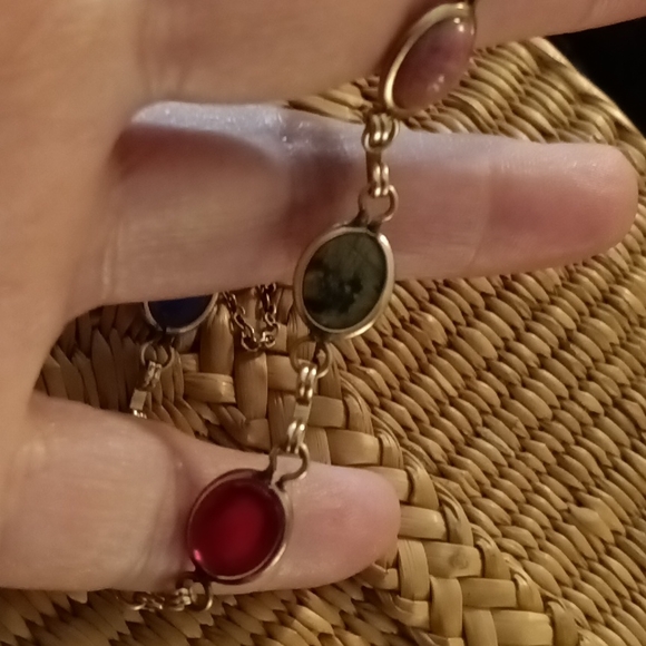 D'or 12kt GF Multi Stone Bracelet - Picture 2 of 8